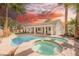 Relaxing backyard oasis featuring a pool and spa at 5900 Negril Ave, Las Vegas, NV 89130