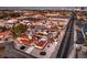 Aerial view showing a single-Gathering home and its surrounding area at 5750 Edna Ave, Las Vegas, NV 89146