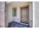 Exterior front door entrance with stone and pavers at 6288 Dolosonte St, Las Vegas, NV 89113