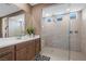 Spa-like bathroom with a large walk-in shower at 6544 Corsari Ridge St, Las Vegas, NV 89166