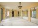 Large bedroom with mirrored closets and a chandelier at 1960 Las Palmas Ln # 240, Laughlin, NV 89029