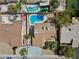 An inviting kidney-shaped pool is perfect for relaxation at 4431 El Campana Way, Las Vegas, NV 89121