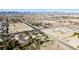 Aerial view highlighting a single-story house with a large yard in a residential neighborhood at 5425 W Meranto Ave, Las Vegas, NV 89139