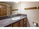 Bathroom with granite countertop and wood vanity at 5425 W Meranto Ave, Las Vegas, NV 89139