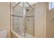 Updated shower with tile surround and glass enclosure at 2701 Rising Legend Way, Las Vegas, NV 89106