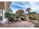 Relaxing pool area with covered patio and mountain views at 10324 Summit Canyon Dr, Las Vegas, NV 89144