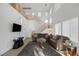 Living room with high ceilings, hardwood floors, and ample natural light at 5081 Pine Mountain Ave, Las Vegas, NV 89139