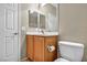 Bathroom with single vanity, toilet, and tile flooring at 2591 Binary Stars St, Henderson, NV 89044