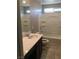 Full bathroom with shower-tub combo, single vanity, and tile floor at 2926 Saltillo Ln, Las Vegas, NV 89121