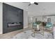 Living room with modern electric fireplace and stylish decor at 2895 Sunlit Glade Ave, Henderson, NV 89074