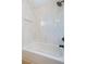 Guest bathroom offers a bathtub/shower combo and contemporary tile at 6316 W Gowan Rd, Las Vegas, NV 89108