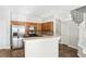 Eat-in kitchen with stainless steel appliances and island at 9157 Forest Willow Ave # 102, Las Vegas, NV 89149