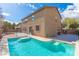 Inviting swimming pool with large backyard at 6616 Sea Swallow St, North Las Vegas, NV 89084