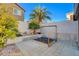 Backyard with raised garden bed and mature citrus trees at 10105 Hill Country Ave, Las Vegas, NV 89134