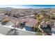 An aerial view of the home and surrounding neighborhood at 10201 Los Padres Pl, Las Vegas, NV 89134