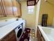 Laundry room with washer, dryer, and extra counter space at 9391 Olympia Falls Ave, Las Vegas, NV 89149