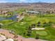 Aerial view of golf course and community at 566 Cypress Gardens Pl, Henderson, NV 89012