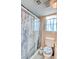 Bathroom with shower/tub combo and toilet at 7741 Orchard Wood Ct, Las Vegas, NV 89131