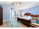 Relaxing main bedroom with vaulted ceiling, hardwood floors, and a tranquil atmosphere at 3170 Shadow Bluff Ave, Las Vegas, NV 89120