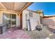 Backyard access with storage shed and patio at 366 Linn Ln, Las Vegas, NV 89110