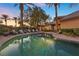 Luxury pool with turtle mosaic and lounge chairs at 6 Via Mira Monte, Henderson, NV 89011