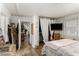 Bright bedroom with a double bed and built-in closet at 3540 Haleakala Dr, Las Vegas, NV 89122