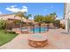 Relaxing pool area with spa and waterfall feature at 4332 Val Dechiana Ave, Las Vegas, NV 89141