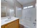 Clean bathroom with single sink and bathtub at 6535 Mocha Brown Ct, Las Vegas, NV 89118