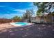 Relaxing backyard oasis featuring a sparkling pool and patio at 3609 Woodglen Ct, Las Vegas, NV 89108