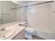 Clean bathroom with shower/tub combo at 7801 Oakstone Ct, Las Vegas, NV 89145