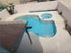 Aerial view of refreshing pool and spa at 1208 Lucia Dr, Las Vegas, NV 89128