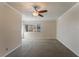 Bright bedroom with mountain view and ceiling fan at 1325 Labrador Dr, Las Vegas, NV 89142