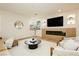 Modern living room with fireplace and large windows at 4317 Terrapin Mountain Ave, Las Vegas, NV 89129