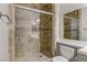 Tiled shower with glass enclosure in the bathroom at 5250 S Rainbow Blvd # 2158, Las Vegas, NV 89118