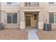 Private entrance to townhome with landscaping at 4604 Dover Straight St, Las Vegas, NV 89115