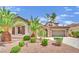 Stunning curb appeal, featuring palm trees and manicured landscaping at 2024 Orchard Mist St, Las Vegas, NV 89135