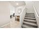 Carpeted staircase leading to the upper level at 8937 Pelican Point St, Las Vegas, NV 89178