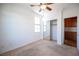 Spacious bedroom featuring a large closet and ceiling fan at 9343 Oxbow Lake Ave, Las Vegas, NV 89149