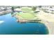 Aerial view of a beautiful golf course with water features at 2925 Big Green Ln, Las Vegas, NV 89134