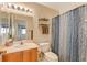 Clean bathroom with shower/tub combo and updated vanity at 7633 Falconwing Ave, Las Vegas, NV 89131