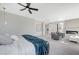 Main bedroom with sitting area and fireplace at 10981 Laureldale Ct, Las Vegas, NV 89141