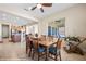 Dining area with kitchen access and ample natural light at 1143 Tortoise Mountain Dr, Mesquite, NV 89034