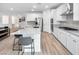 Modern kitchen with stainless steel appliances and an island at 647 Quarry Pass, Mesquite, NV 89034