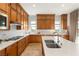 Spacious kitchen featuring a large island and contemporary cabinetry at 288 Molinetto St, Las Vegas, NV 89138