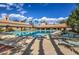 Resort-style pool with plenty of lounge chairs at 2133 Hallston St, Las Vegas, NV 89134