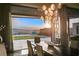 Dining room with stunning views from sliding doors at 515 Serenity Point Dr, Henderson, NV 89012