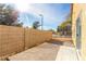 Private backyard patio with block wall fencing at 1306 Plum Canyon St, Las Vegas, NV 89142