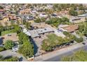 Aerial view showing house and large lot with surrounding homes at 5820 Sheila Ave, Las Vegas, NV 89108