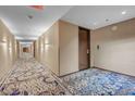 Building hallway with carpeted floors at 4381 W Flamingo Rd # 1607, Las Vegas, NV 89103