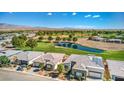 Aerial view of community, showcasing homes and golf course at 4787 E Beacon Ridge Dr, Pahrump, NV 89061